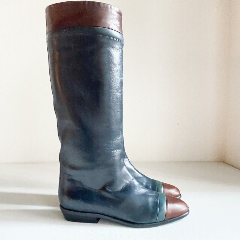 Bally Black and Brown Leather Winter Boots